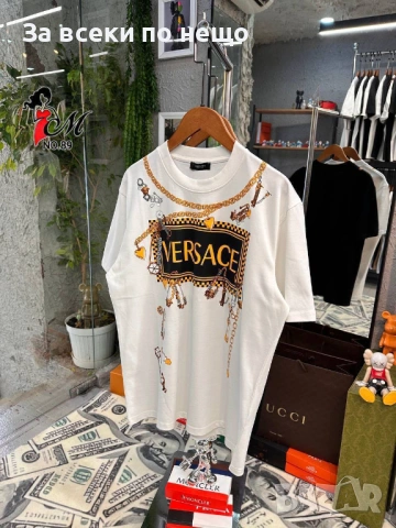 Versace Мъжка Памучна Тениска👕Мъжка Блуза С Къс Ръкав Версаче - Различни Цветове Код SK1176, снимка 2 - Тениски - 53969178