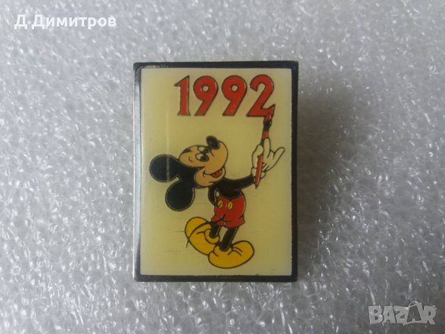 1992 Мики Маус оригинална значка., снимка 4 - Колекции - 40025389