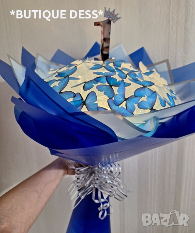 Светещи, ръчно изработени букети от "DESS"🦋✨️💐 ‼️БЕЗПЛАТНА ДОСТАВКА при поръчка на 2 букета‼️🎁, снимка 18 - Подаръци за кръщене - 44792704
