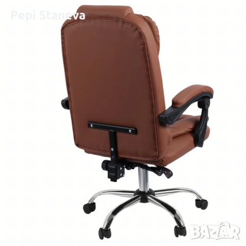 Ергономичен офис стол с лумбална опора от еко кожа – комфорт за дълги часове без болки, снимка 7 - Столове - 53096101