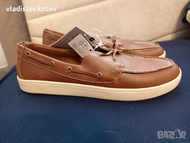 Мъжки Мокасини от еко кожа -сини и кафяви , снимка 6 - Мокасини - 54194185