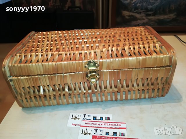 ПЛЕТЕНА КУТИЯ-ВНОС ФРАНЦИЯ 3010221127L, снимка 9 - Антикварни и старинни предмети - 38498472