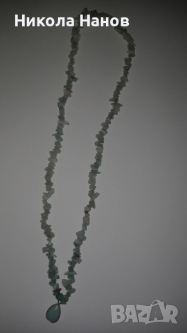 Амазонит - колие / гердан с висулка, снимка 2 - Колиета, медальони, синджири - 44692770