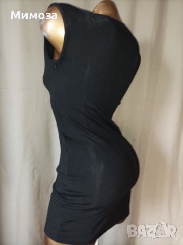 М Черна рокля на бюста с дантела с пайети , снимка 9 - Рокли - 37753933
