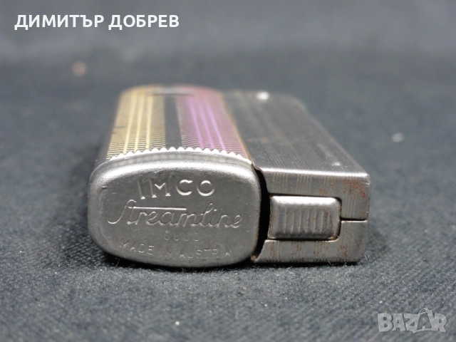 СТАРА РЕТРО БЕНЗИНОВА ЗАПАЛКА IMCO STREAMLINE 6800 AUSTRIA, снимка 4 - Антикварни и старинни предмети - 52955471