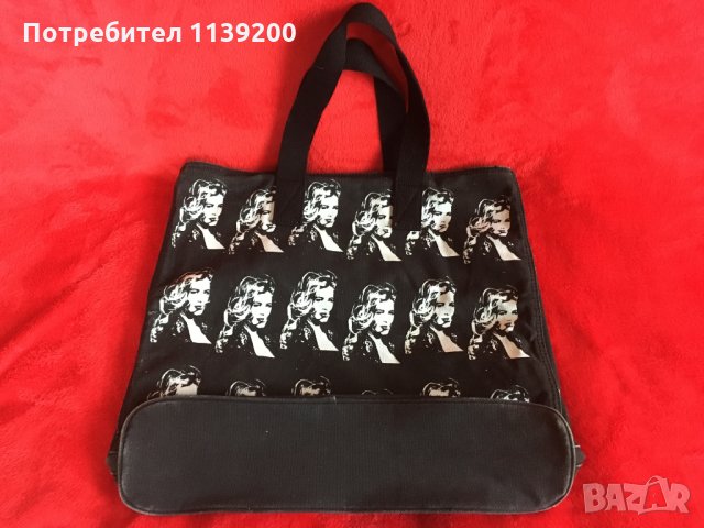 Винтидж чанта GUESS текстил Claudia Schiffer, снимка 8 - Чанти - 29939105