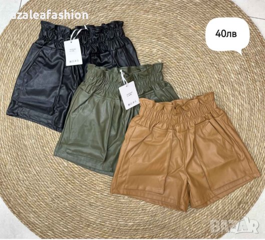 Дамски кожени панталони, снимка 2 - Къси панталони и бермуди - 42882504