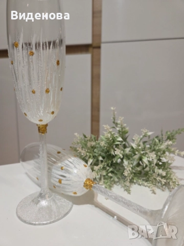 Продавам ръчно рисувани сватбени чаши, снимка 3 - Други - 52723624