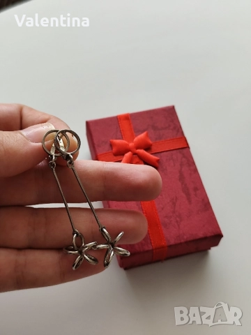 Сребърни обеци проба 925, снимка 5 - Обеци - 51615573