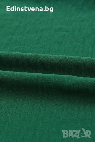 Дамска блуза в зелено с ефектна кройка, снимка 15 - Други - 42766736