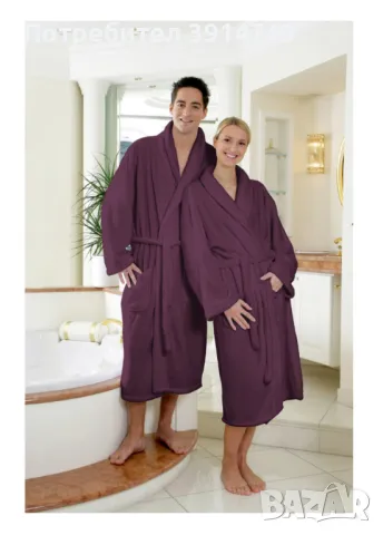 Халат от пухкав, плътен (240 г/кв.м) топъл полар, високо качество; мъже/жени, S, M, L, НОВ, снимка 2 - Други - 43288070