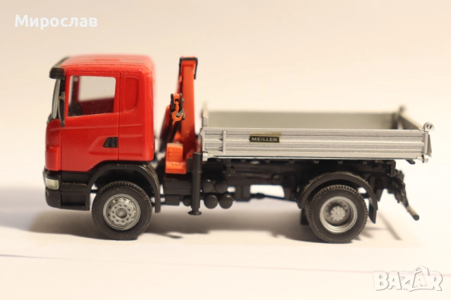 HERPA H0 1/87 SCANIA САМОСВАЛ КРАН КАМИОН МОДЕЛ