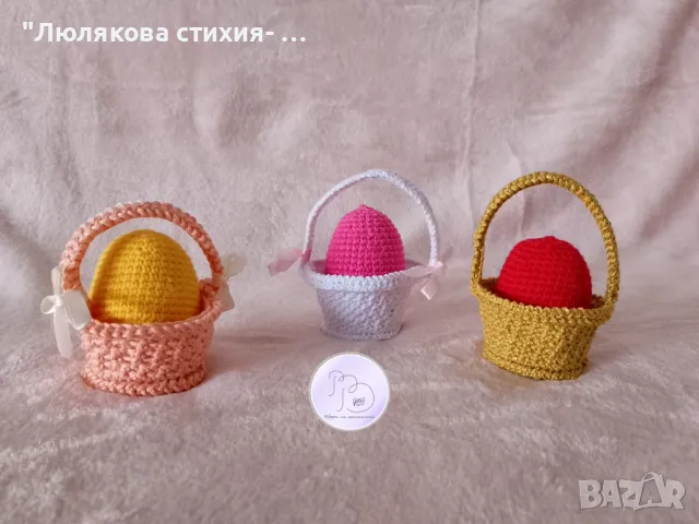 Декоративна плетена кошничка, снимка 8 - Други - 49715655