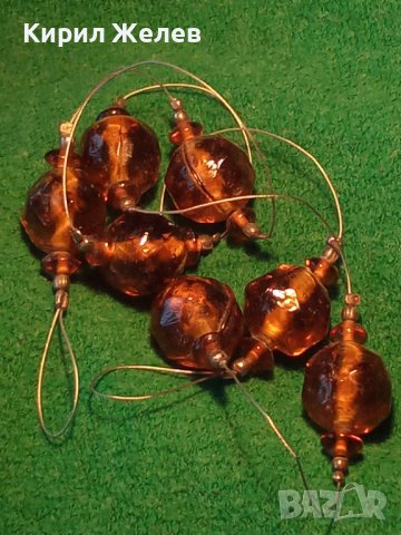 ФАСЕТИРАНО МУРАНО ВЕНЕЦИАНСКО СТЪКЛО АРТИСТИЧНО КОЛИЕ СТАРО 72401