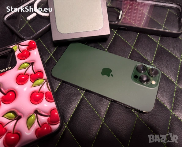 Apple iPhone 13 Pro Max 128GB Alpine Green – Отлично състояние + кейсове протектор, снимка 4 - Apple iPhone - 54089443