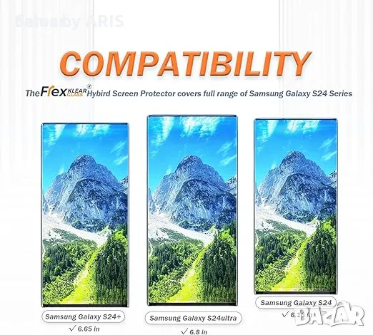Flexklearglass Glass Screen Protector за Samsung Galaxy S24 Ultra, снимка 6 - Фолия, протектори - 49825577