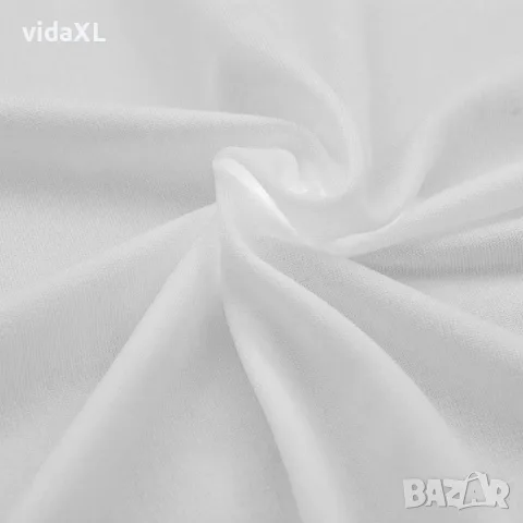 vidaXL Разтегателен калъф за маса, 2 бр, 183х76х74 см, бял, снимка 4 - Покривки за маси - 56146001