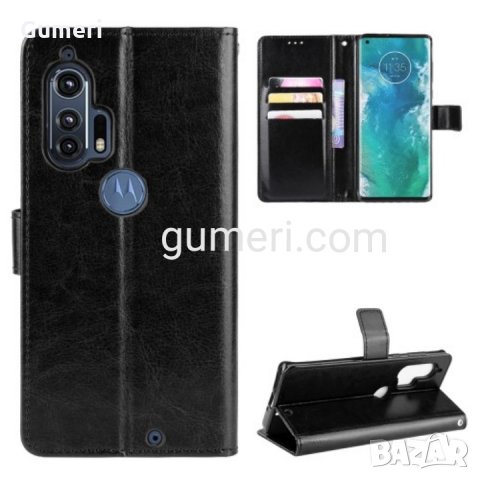  Motorola Moto Edge + Калъф тип тефтер , снимка 2 - Калъфи, кейсове - 30460089