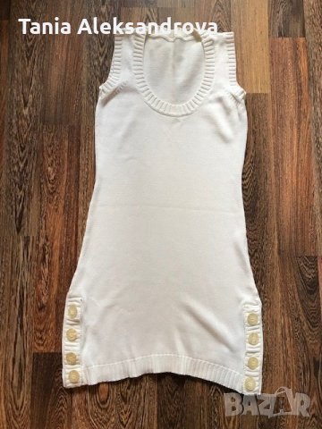 Бяла плетена рокля, снимка 4 - Рокли - 29778347