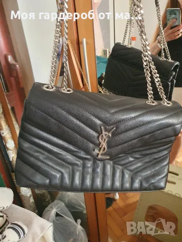 Чанта YSL черна кожа , снимка 8 - Чанти - 56329403