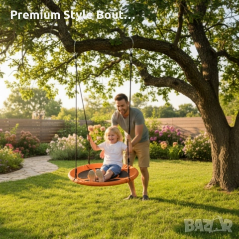 🌈 Градинска люлка "Щъркелово гнездо" (100 см) - Издържа до 150 кг!, снимка 11 - Градински мебели, декорация  - 53905719