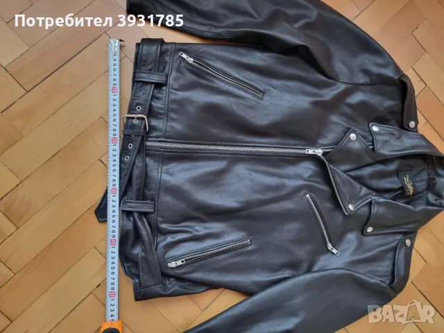 Кожено яке/рокерско/ 100% естествена кожа/свински бокс/, снимка 3 - Якета - 50052237