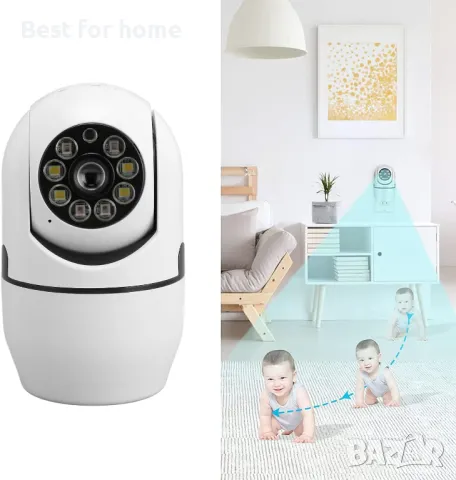 Въртяща се Wifi камера Jaxenor с директно включване в контакт, снимка 5 - Камери - 47649270