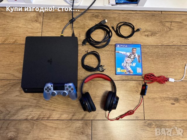 PS4 Slim 500gb с игра Фифа 2019, снимка 4 - PlayStation конзоли - 44648799