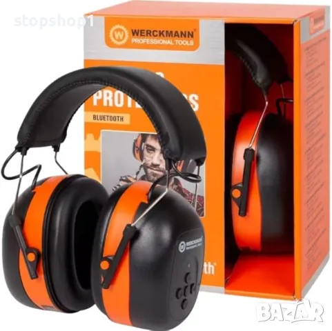 Werckmann Антифони Регулируема защита за слуха с вграденo FM radio черен / оранжев, снимка 2 - Слушалки и портативни колонки - 48718404
