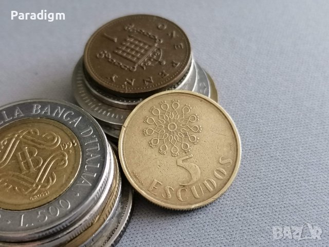 Монета - Португалия - 5 ескудо | 1991г.