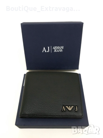 Мъжки подаръчен комплект колан и портфейл Armani 009/001 !, снимка 2 - Колани - 52687439