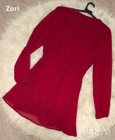 РАЗКОШНА червена рокля тюл с подплата, снимка 6 - Рокли - 48328851