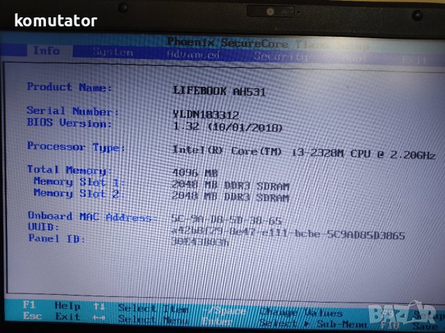 лаптоп Fujitsu AH531,i3-2328,4GB, снимка 8 - Лаптопи за дома - 44185063