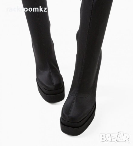 Дамски парти чизми/ботуши над коляното на висок ток и платформа, снимка 6 - Дамски ботуши - 42627265