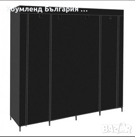 Четирикрилен текстилен гардероб органайзер за дрехи и обувки, снимка 6 - Гардероби - 54304263