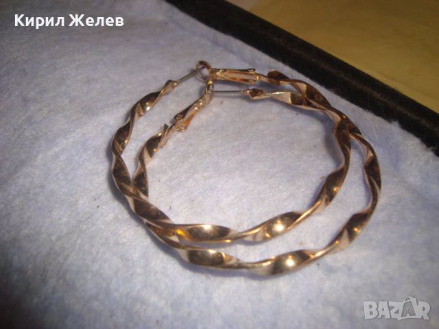 ПОЗЛАТЕНИ СТАРИ РОКОКО СТИЛ ОБЕЦИ ТИП ХАЛКИ 10004, снимка 4 - Обеци - 36538752