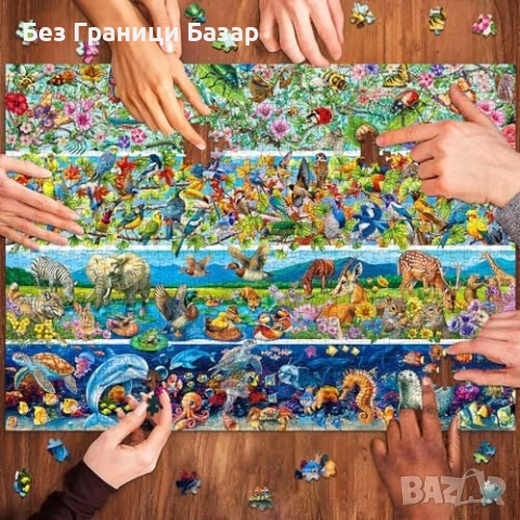 Нов Пъзел 1000 части – природа и животни, подарък за възрастни 70x50 см, снимка 3 - Пъзели - 51738114