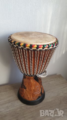 Тарамбука/Джембе от масивно дърво и естествена кожа