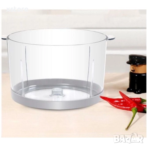 Кухненски робот, чопър с три остриета и ръчно предпазно заключване, 1,5 л., снимка 8 - Кухненски роботи - 52595340