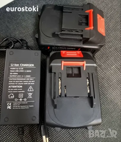 Комплект Li-Ion акумулаторна батерия 2 броя + зарядно устройство, 21V / 4000mAh, съвместими с Makita, снимка 7 - Други инструменти - 56184696