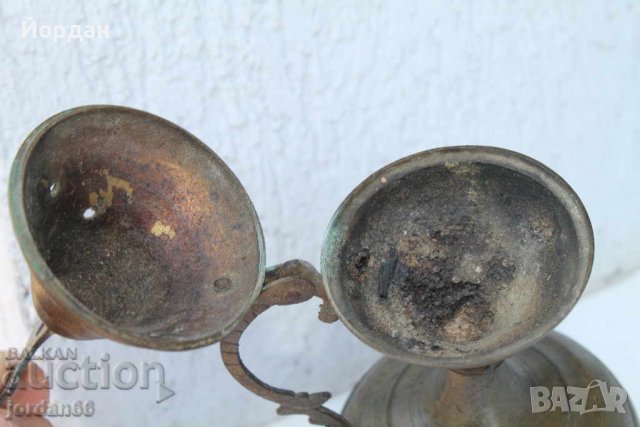 Бронзова кандилница , снимка 4 - Антикварни и старинни предмети - 39077523