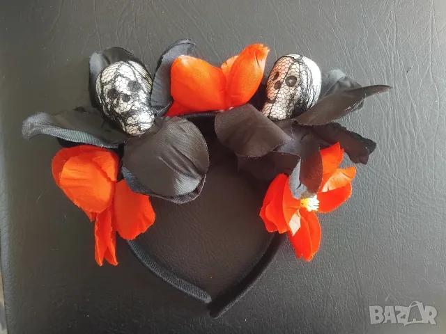 НОВА Диадема с Черепи и Цветя - за Хелоуин / Halloween / Карнавали / Партита