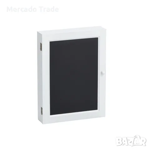 Декоративна кутия за ключове Mercado Trade, MDF, Бял-Черен