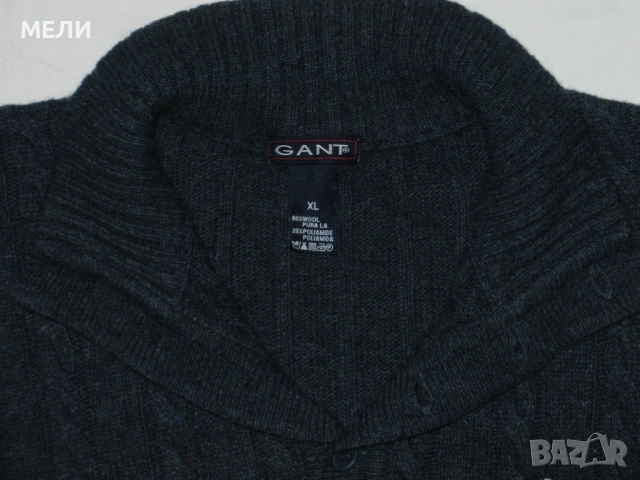 GANT мъжки зимен пуловер вълна XL, снимка 5 - Пуловери - 52803799