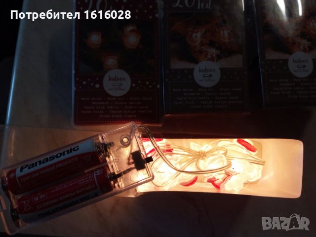 Нов Герлянд с 20 LED лампички с дядо Коледа и Снежко., снимка 10 - Декорация за дома - 38435633