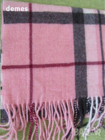  Нов кашмирен шал GOBI-розово, сиво и черно, Монголия, снимка 4 - Шалове - 34036234