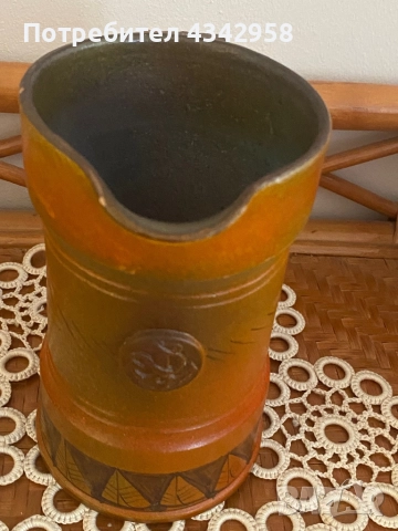 Vintage керамична гарафа « Garavelli Siena Majolica»., снимка 3 - Антикварни и старинни предмети - 51445962