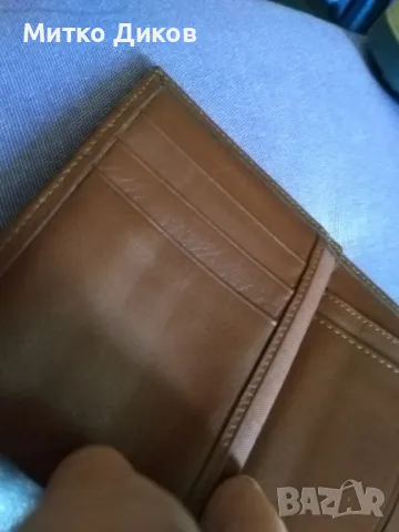 Портфейл Guzini марков естествена кожа с много прегради 130х105мм, снимка 8 - Портфейли, портмонета - 47409541