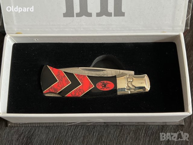 Висококачествен колекционерски джобен сгъваем нож на стил Spider Man (Black Widow Lockback) RR1674, снимка 5 - Ножове - 42922397