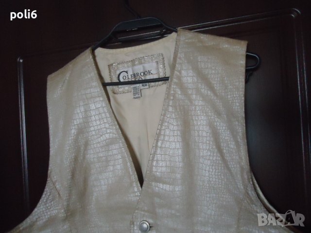 мъжки елек крокодилска кожа colebrook & co ,размер м, снимка 2 - Други - 39239990